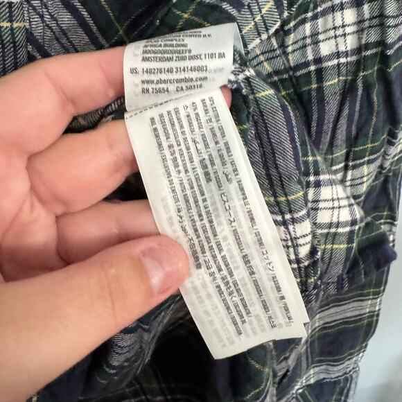 Abercrombie & Fitch Traditional Blue Plaid Button Down Shirt Women's Size Small - Picture 6 of 7